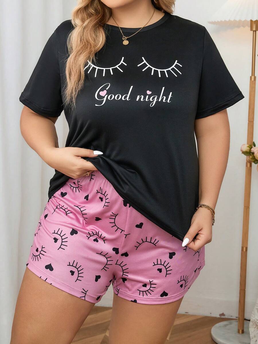 Women's Sleepwear Good Night Printed Pyjama Sets