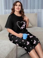 Midnight Snacks Women's Spendex Pajama Sets,