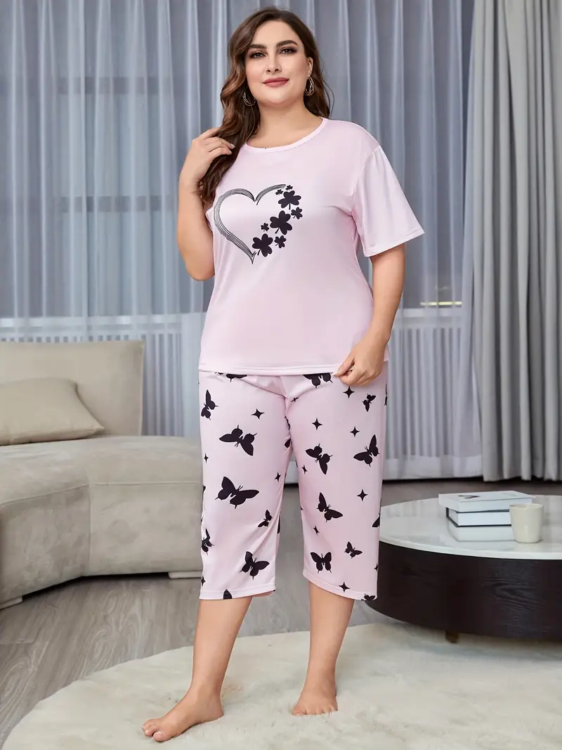 Midnight Snacks Women's Spendex Pajama Sets,