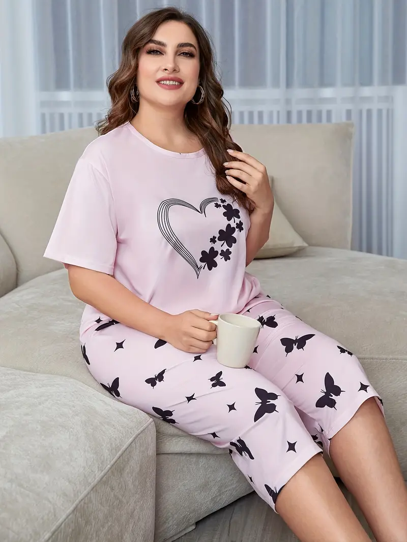 Midnight Snacks Women's Spendex Pajama Sets,