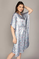 Printed Satin Blend Women Kaftan