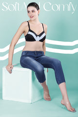 Wirefree Padded Nylon Elastane Stretch Full Coverage Multiway Styling T-Shirt Bra with Magic Under Cup