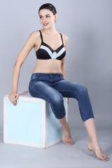 Wirefree Padded Nylon Elastane Stretch Full Coverage Multiway Styling T-Shirt Bra with Magic Under Cup