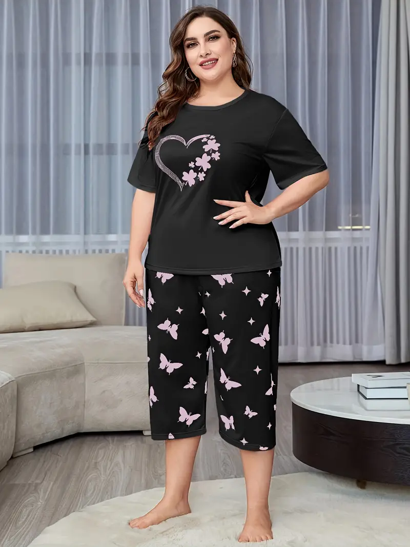 Midnight Snacks Women's Spendex Pajama Sets,