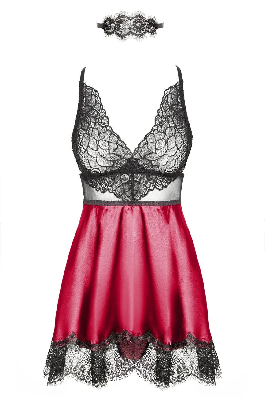 Women's Sexy Satin Nightwear Baby doll Lingerie.